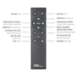 Deckenleuchten|Flurlampen*Paul Neuhaus LED Deckenleuchte mit Nachthimmel in Stahl 49 W dimmbar