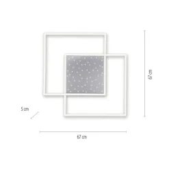 Deckenleuchten|Flurlampen*Paul Neuhaus LED Deckenleuchte mit Nachthimmel in Stahl 49 W dimmbar