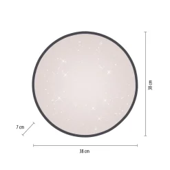 Just Light LED Deckenleuchte Nachthimmel Schwarz 3000 K dimmbar< Deckenleuchten|Led Lampen