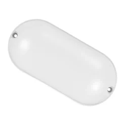 Strühm LED Deckenleuchte oval IP65 Weiß 19,5 cm Keller außen< Badezimmer Lampe|Feuchtraumleuchten