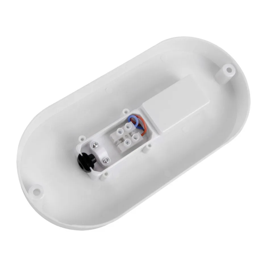 Strühm LED Deckenleuchte oval IP65 Weiß 19,5 cm Keller außen< Badezimmer Lampe|Feuchtraumleuchten