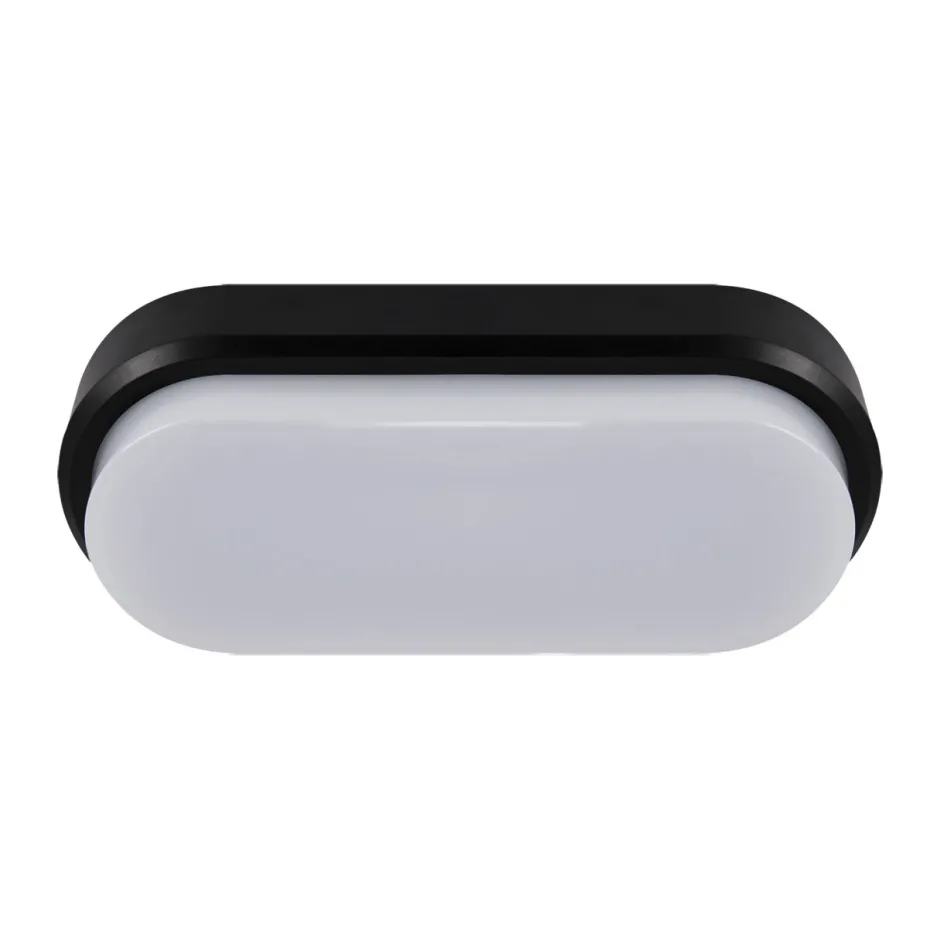 Strühm LED Deckenleuchte oval IP65 Schwarz Weiß 4200 K außen< Badezimmer Lampe|Feuchtraumleuchten