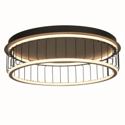 Searchlight LED Deckenleuchte rund Ø 60 cm Schwarz Weiß 3000 K 861 lm< Deckenleuchten|Led Lampen