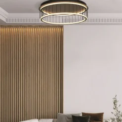 Searchlight LED Deckenleuchte rund Ø 60 cm Schwarz Weiß 3000 K 861 lm< Deckenleuchten|Led Lampen