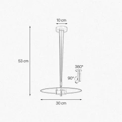 Deckenleuchten|Led Lampen*Giovanni Battista LED Deckenleuchte rund D: 30 cm in Bronze hell Schwarz
