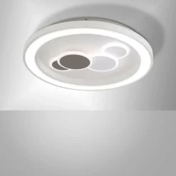 Deckenleuchten|Flurlampen*Paul Neuhaus LED Deckenleuchte rund Weiß Schwarz Serienschalter 55 W