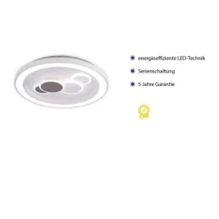 Deckenleuchten|Flurlampen*Paul Neuhaus LED Deckenleuchte rund Weiß Schwarz Serienschalter 55 W