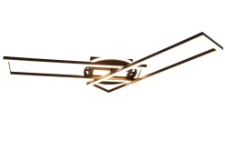 Flurlampen|Bürolampen*Trio Reality LED Deckenleuchte Schwarz Dimmer Fernbedienung 4500 lm