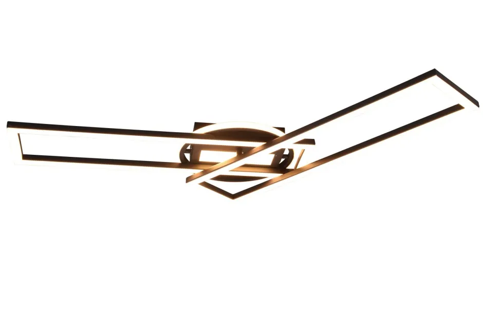 Flurlampen|Bürolampen*Trio Reality LED Deckenleuchte Schwarz Dimmer Fernbedienung 4500 lm