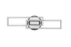 Flurlampen|Bürolampen*Trio Reality LED Deckenleuchte Schwarz Dimmer Fernbedienung 4500 lm