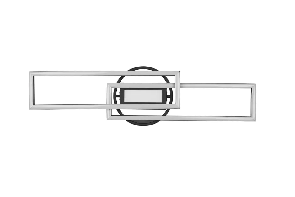 Flurlampen|Bürolampen*Trio Reality LED Deckenleuchte Schwarz Dimmer Fernbedienung 4500 lm