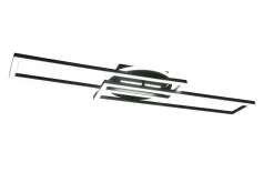 Flurlampen|Bürolampen*Trio Reality LED Deckenleuchte Schwarz Dimmer Fernbedienung 4500 lm