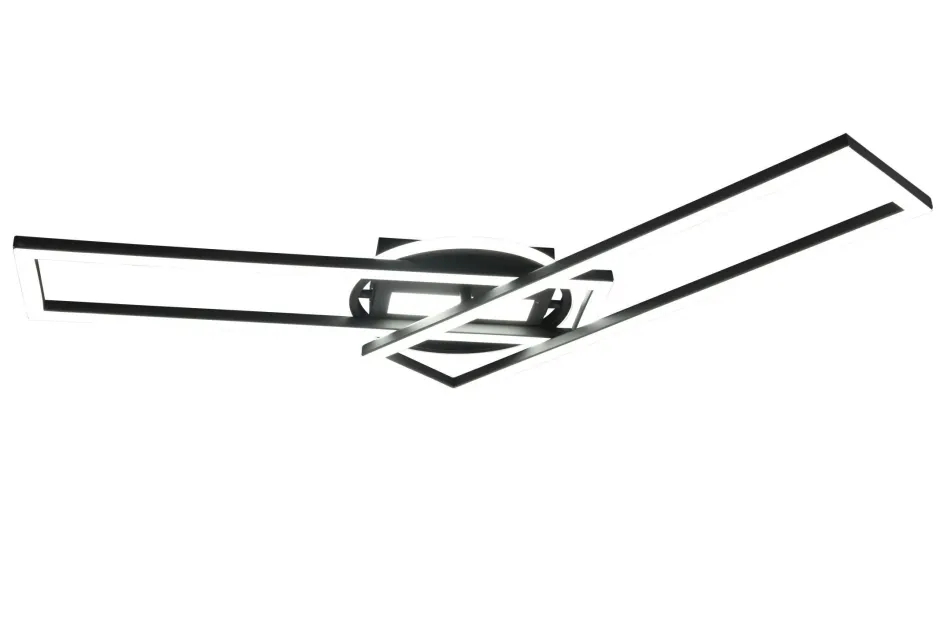 Flurlampen|Bürolampen*Trio Reality LED Deckenleuchte Schwarz Dimmer Fernbedienung 4500 lm
