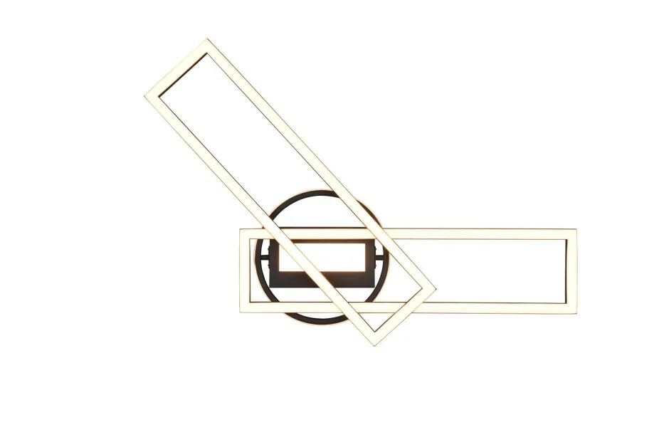 Flurlampen|Bürolampen*Trio Reality LED Deckenleuchte Schwarz Dimmer Fernbedienung 4500 lm