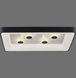 Just Light LED Deckenleuchte Schwarz 2700-5000 K 6295 lm dimmbar< Flurlampen|Bürolampen