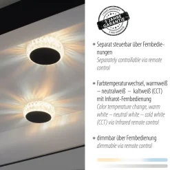 Just Light LED Deckenleuchte Schwarz 2700-5000 K 6295 lm dimmbar< Flurlampen|Bürolampen