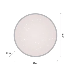 Deckenleuchten|Flurlampen*Just Light LED Deckenleuchte Sternenhimmel Silber 1380 lm dimmbar
