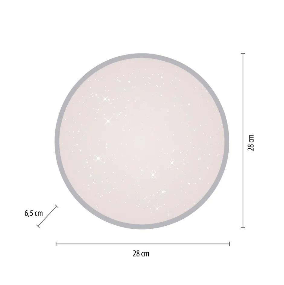 Deckenleuchten|Flurlampen*Just Light LED Deckenleuchte Sternenhimmel Silber 1380 lm dimmbar