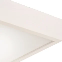 Lamkur LED Deckenleuchte Weiß Holz eckig Wohnzimmer< Deckenleuchten|Led Lampen