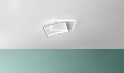 Eco-Light LED Deckenleuchte Weiß Silber 40 W 4800 lm L:42 cm< Wohnzimmerlampen|Metall Lampen