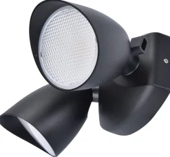 Metall Lampen|Led Außenleuchten*Eco-Light LED Deckenspot verstellbar IP54 Schwarz 4000 K L:25 cm