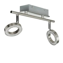 Kristalllampen|Moderne Lampen*WOFI LED Deckenstrahler länglich 34 cm 2-flammig Wohnzimmer