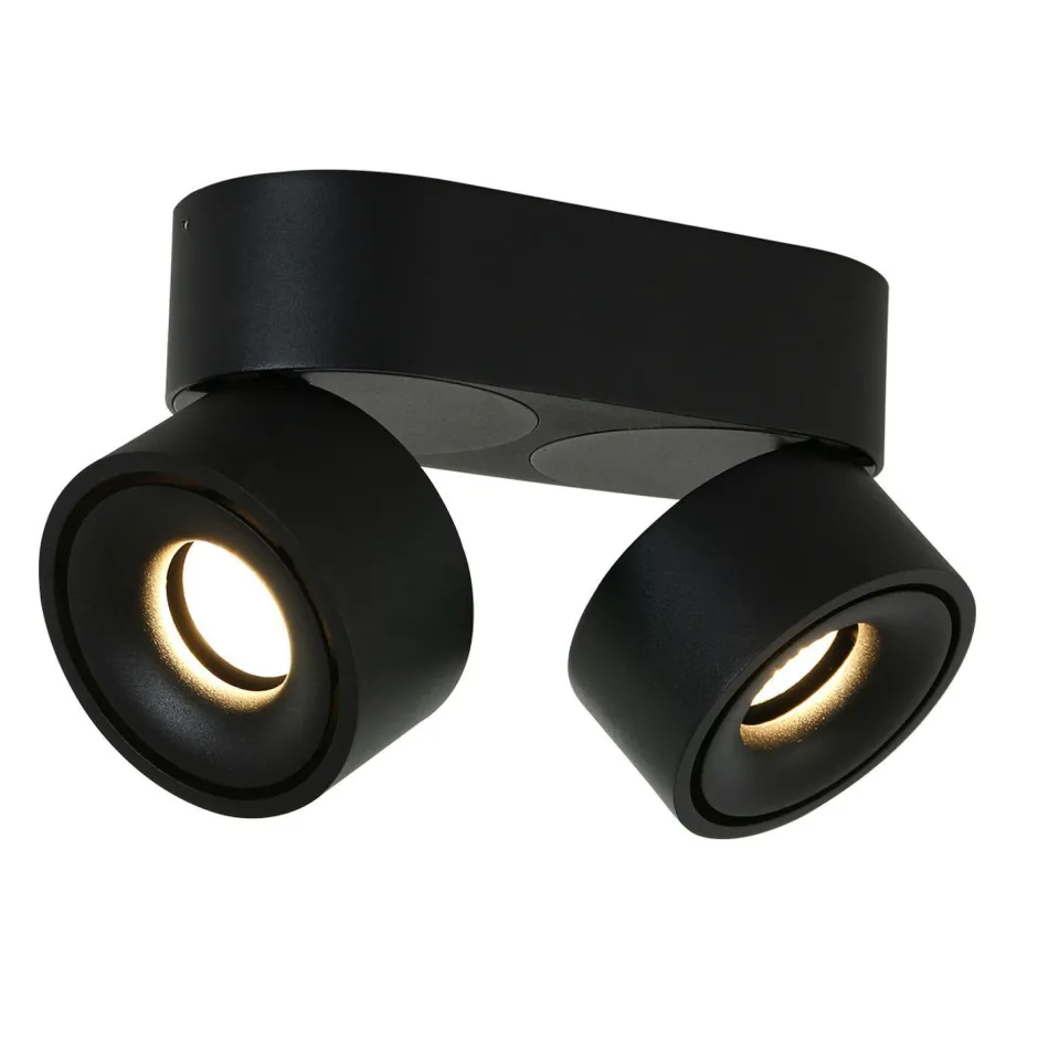 Steinhauer LED Deckenstrahler Metall Schwarz L:16,1 cm 2-flammig< Led Lampen|Spots