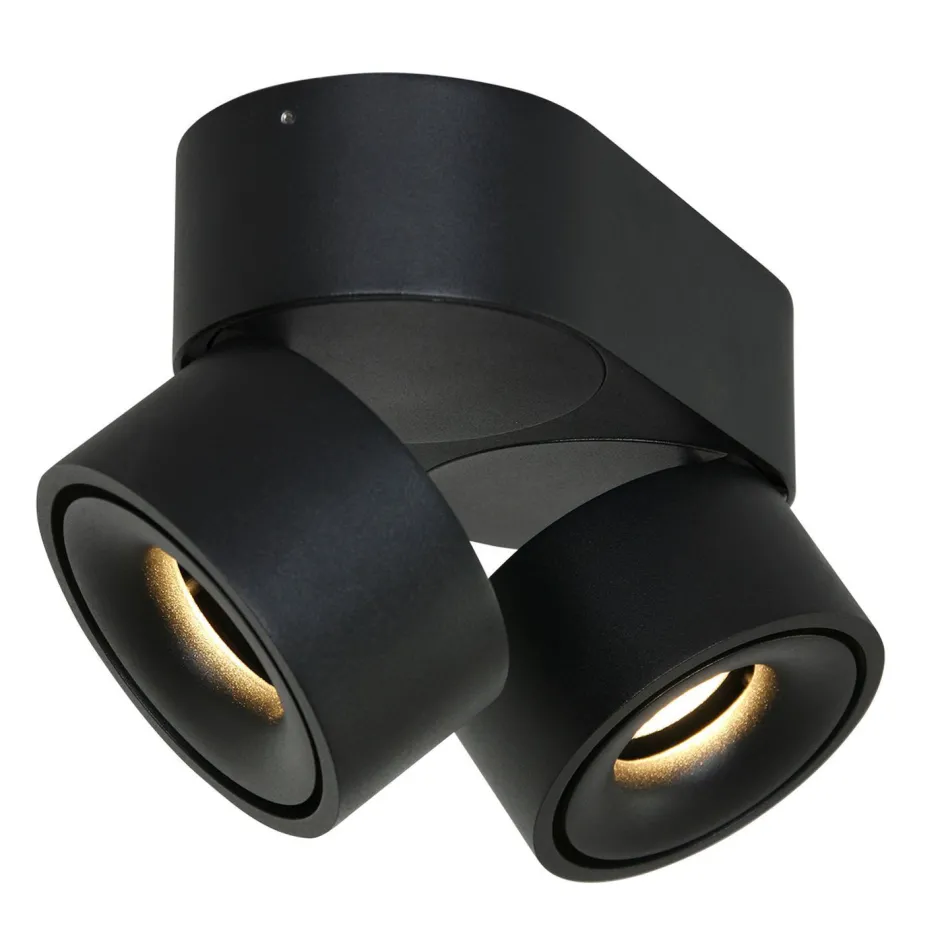 Steinhauer LED Deckenstrahler Metall Schwarz L:16,1 cm 2-flammig< Led Lampen|Spots