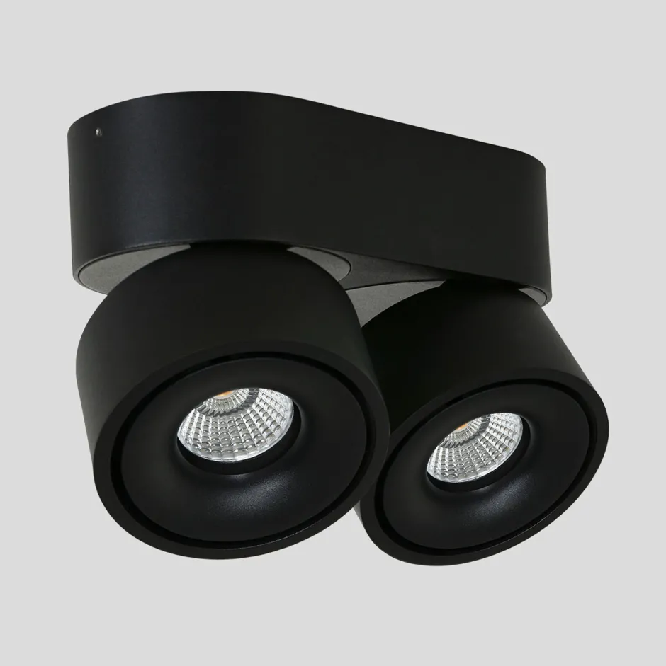 Steinhauer LED Deckenstrahler Metall Schwarz L:16,1 cm 2-flammig< Led Lampen|Spots