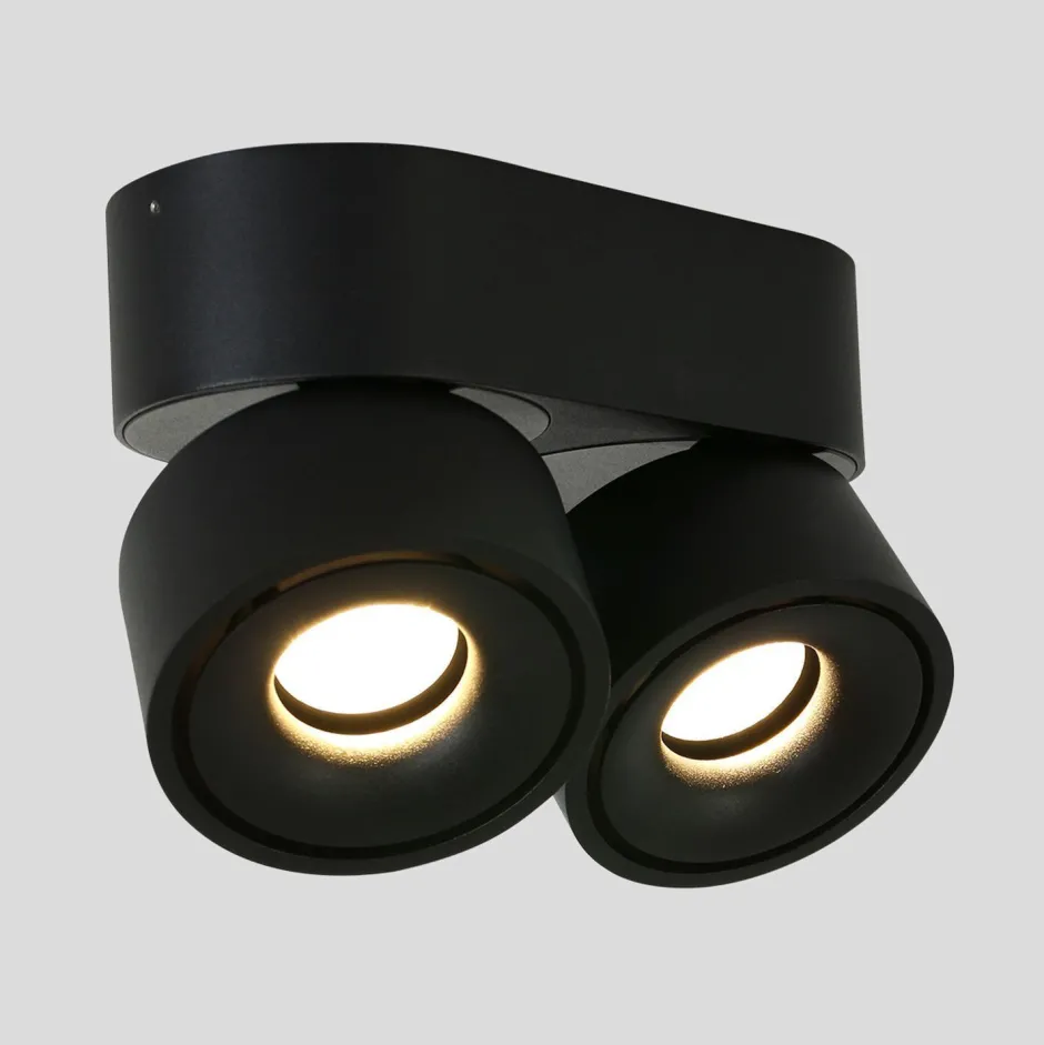 Steinhauer LED Deckenstrahler Metall Schwarz L:16,1 cm 2-flammig< Led Lampen|Spots