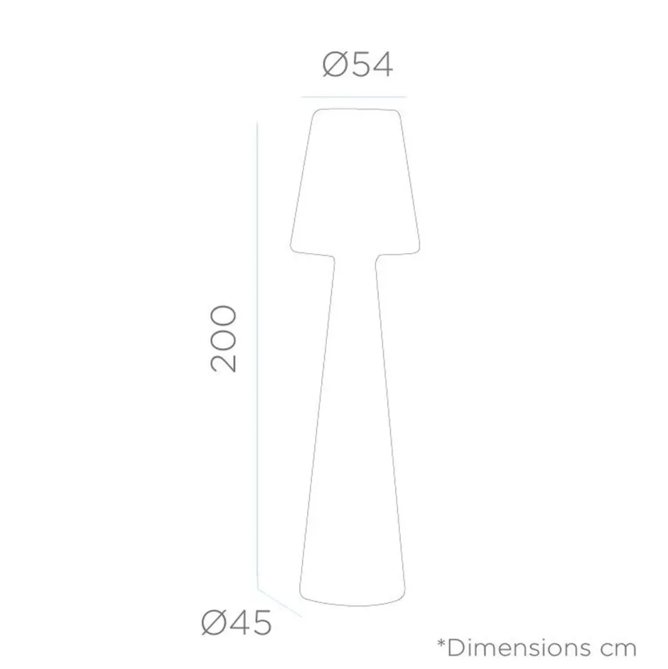 Newgarden LED Dekolampe außen 200 cm hoch IP65 Stecker Kabel 6000 K< Metall Lampen|Wegeleuchten