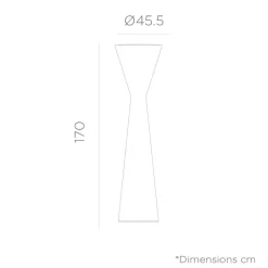 Newgarden LED Dekolampe außen IP65 170 cm Weiß 6000 K Säulen-Design< Metall Lampen|Wegeleuchten