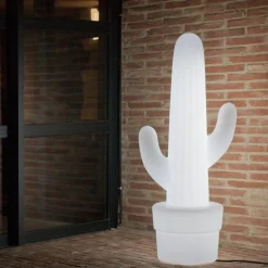 Newgarden LED Dekolampe Garten Weiß 100 cm IP65 6000 K Kabel Kaktus< Metall Lampen|Wegeleuchten