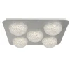 Flurlampen|Bürolampen*Searchlight LED Einbauspot in Silber Metall L:43 cm 6 W 5-flammig