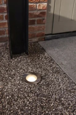 Eco-Light LED Einbaustrahler Aluminium IP67 rund Ø12 cm Nickel< Led Außenleuchten|Moderne Außenleuchten