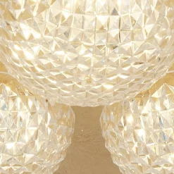 Searchlight LED Einbaustrahler in Gold Metall Ø35 cm 6 W 3-flammig< Flurlampen|Bürolampen