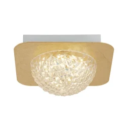 Searchlight LED Einbaustrahler in Gold Metall B:18 cm 585 lm Decke< Flurlampen|Bürolampen