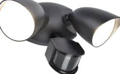 Metall Lampen|Led Außenleuchten*Eco-Light LED Gartenspot Aluminium Bewegungssensor IP54 flexibel