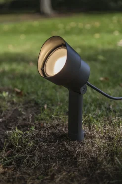 Metall Lampen|Led Außenleuchten*Eco-Light LED Gartenstrahler Aluminium verstellbar Erdspieß IP54