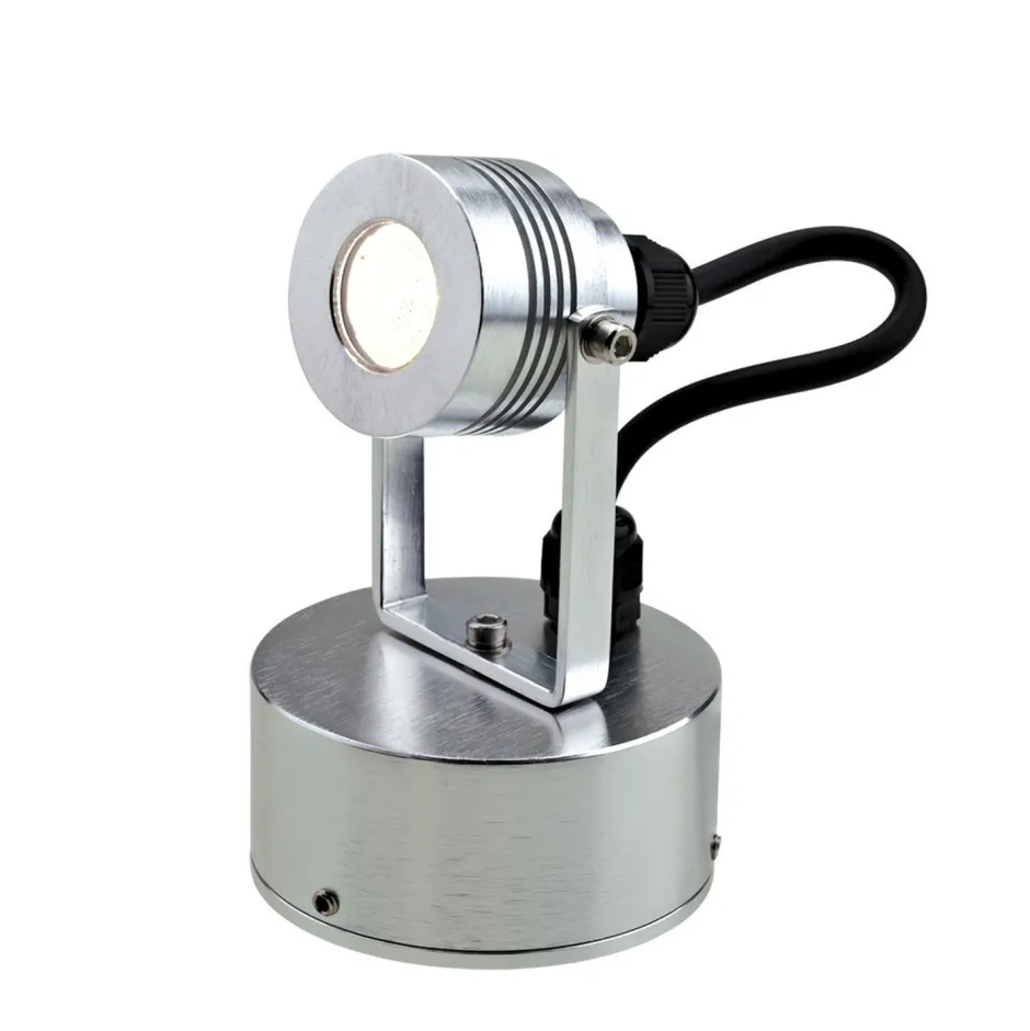 Led Außenleuchten*Elstead LED Gartenstrahler mit Kabel rund Aluminium IP54