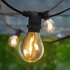 Außenlichterketten|Dekolampen Außen*Newgarden LED Girlande außen Farbwechsel Fernbedienung Stecker 5m