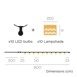 Newgarden LED Girlande Garten 5m lang IP44 Jute Seegras 2700 K< Außenlichterketten|Dekolampen Außen