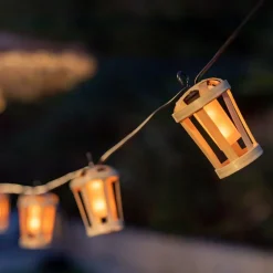 Newgarden LED Girlande Garten Solar 5m lang IP44 2000 K Bambus< Außenlichterketten|Solarleuchten