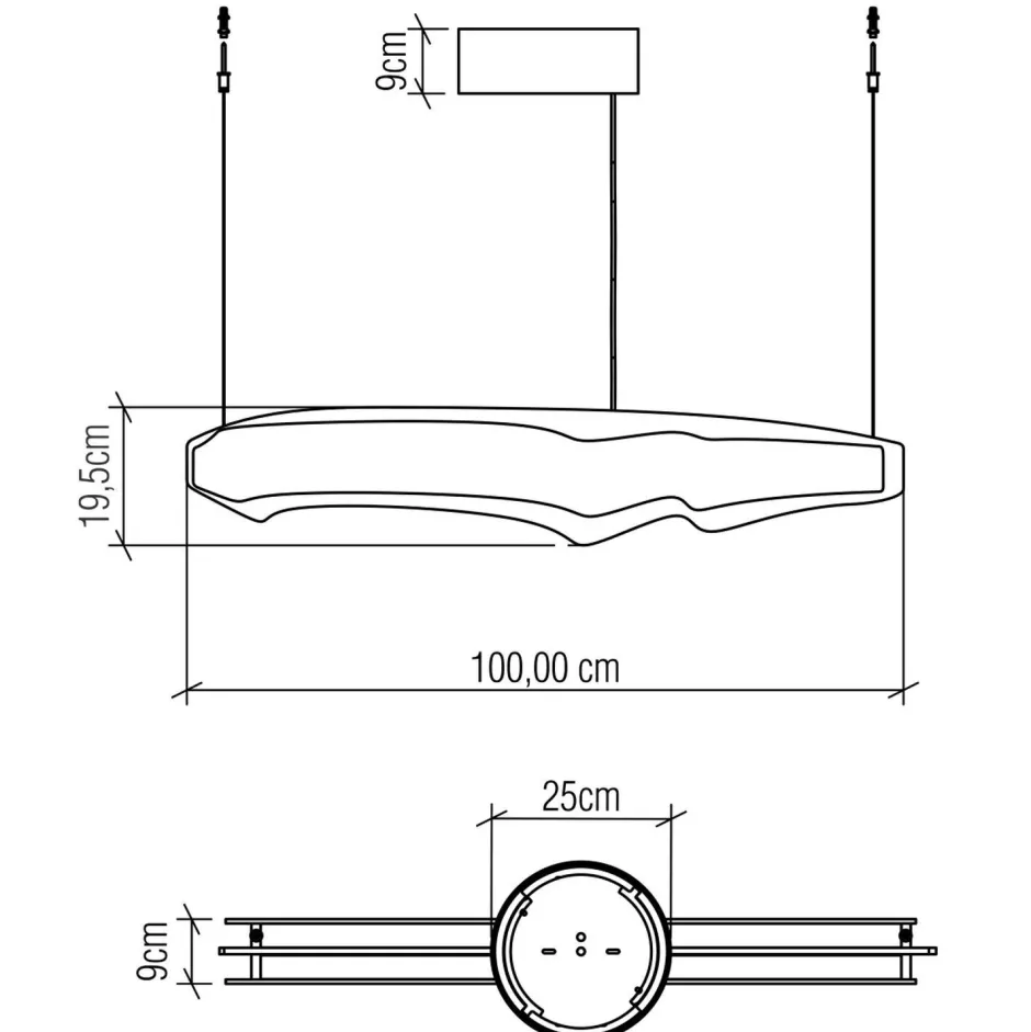 Hängelampen|Bürolampen*Elstead LED Hängelampe 100 cm lang Teak Holz Furnier 3000 K Modern
