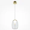 Maytoni LED Hängelampe Aluminium Glas D: 20 cm rund in Gold< Hängelampen|Led Lampen