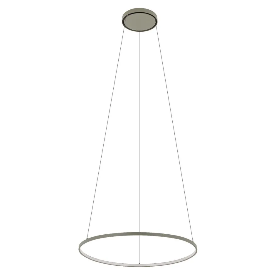 Hängelampen|Wohnzimmerlampen*Nowodvorski LED Hängelampe Aluminium Ring Seidenolive Ø60 cm 660 lm