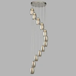 Wohnzimmerlampen|Esszimmer Lampen*Searchlight LED Hängelampe Chrom Rauchgrau 3000 K 1705 lm Metall