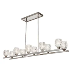 Elstead LED Hängelampe DARINA Nickel 124cm Pendelleuchte< Hängelampen|Esszimmer Lampen