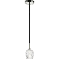 Elstead LED Hängelampe DARINA Nickel Ø11cm Pendelleuchte< Hängelampen|Wohnzimmerlampen