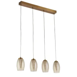 Searchlight LED Hängelampe Glas 3000 K 4-flammig B: 75,5 cm< Hängelampen|Led Lampen